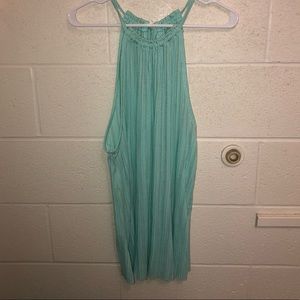 A high necked tank top